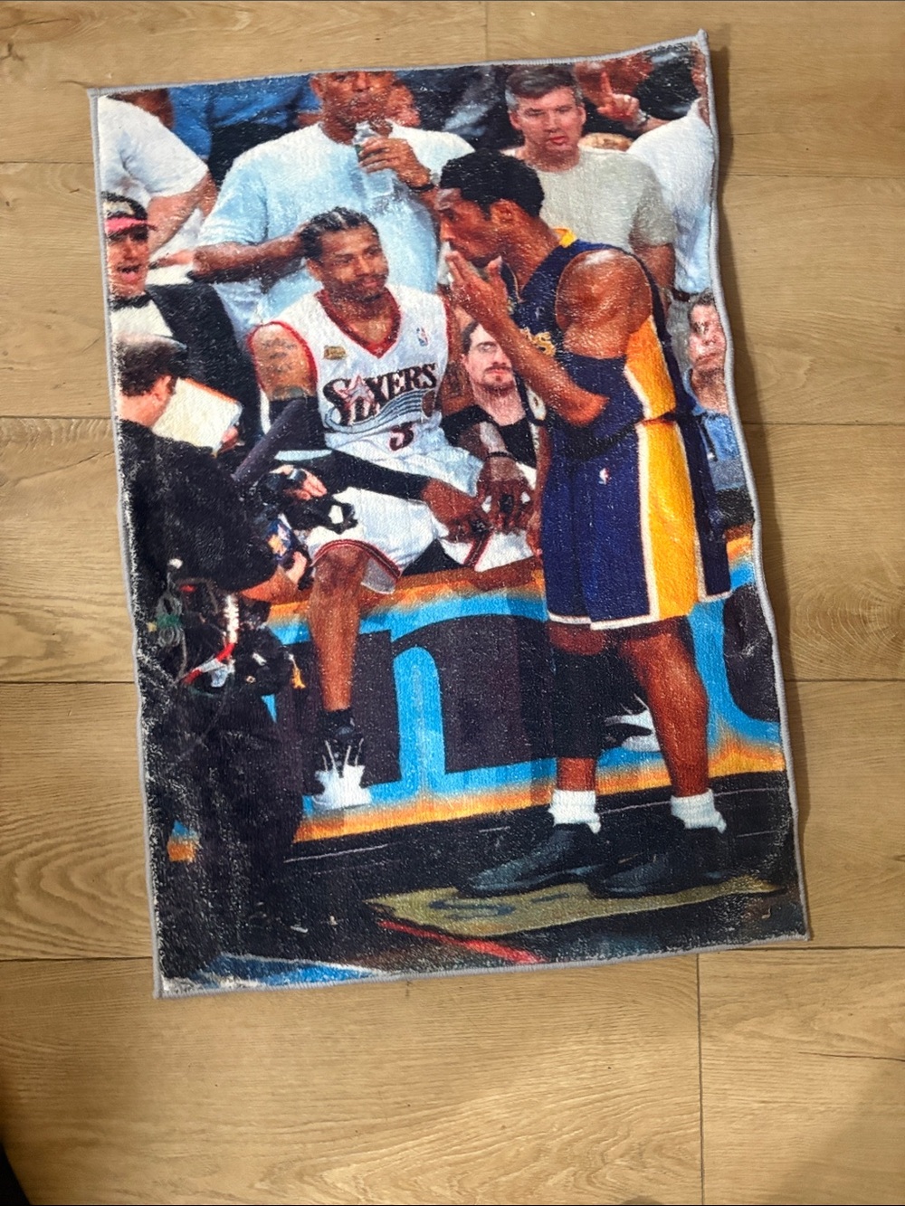 NBA Players Graphic rug featuring Allen Iverson Kobe Bryant